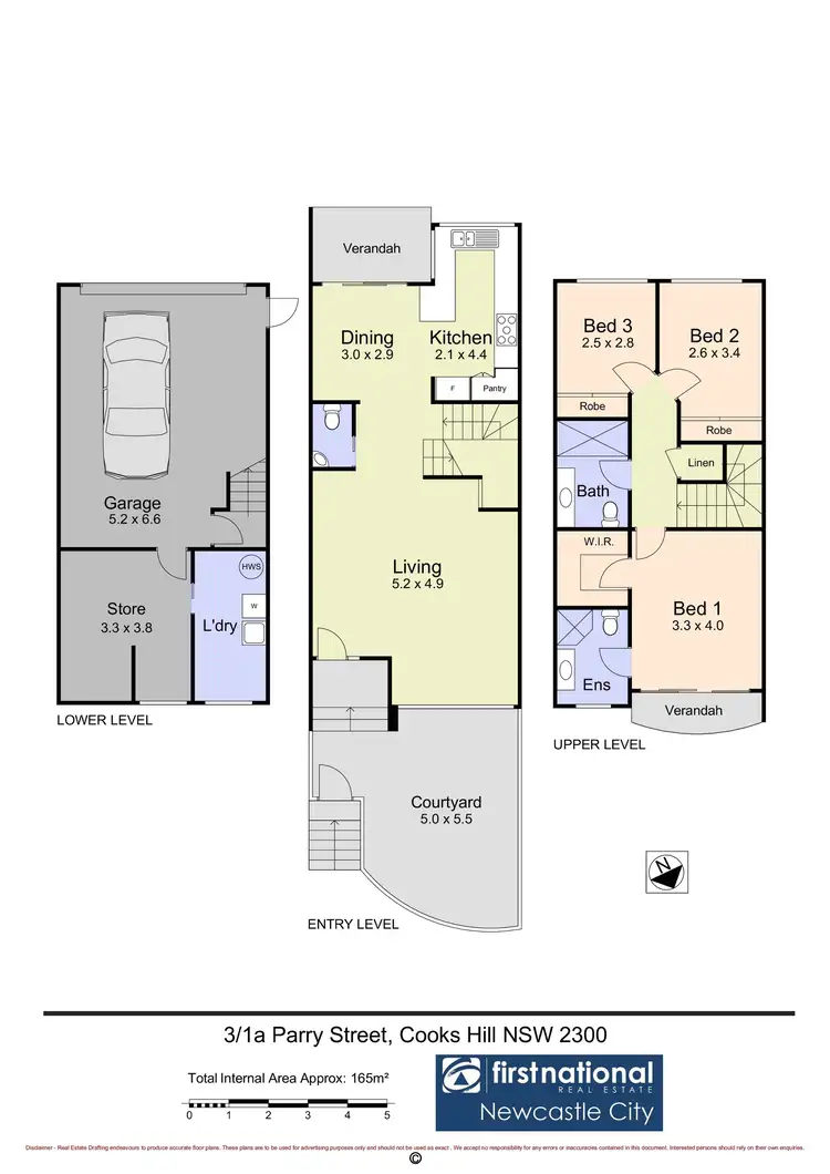 Floorplan of Homely townhouse listing, 3/1a Parry Street, Cooks Hill NSW 2300