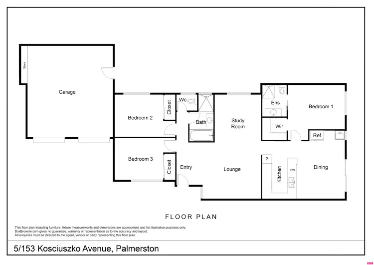 Floorplan of Homely townhouse listing, 5/153 Kosciuszko Avenue, Palmerston ACT 2913