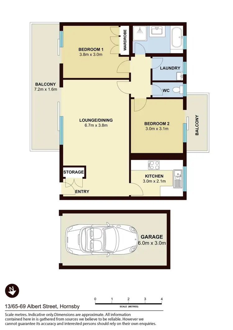 Floorplan of Homely apartment listing, 13/65-69 Albert Street, Hornsby NSW 2077