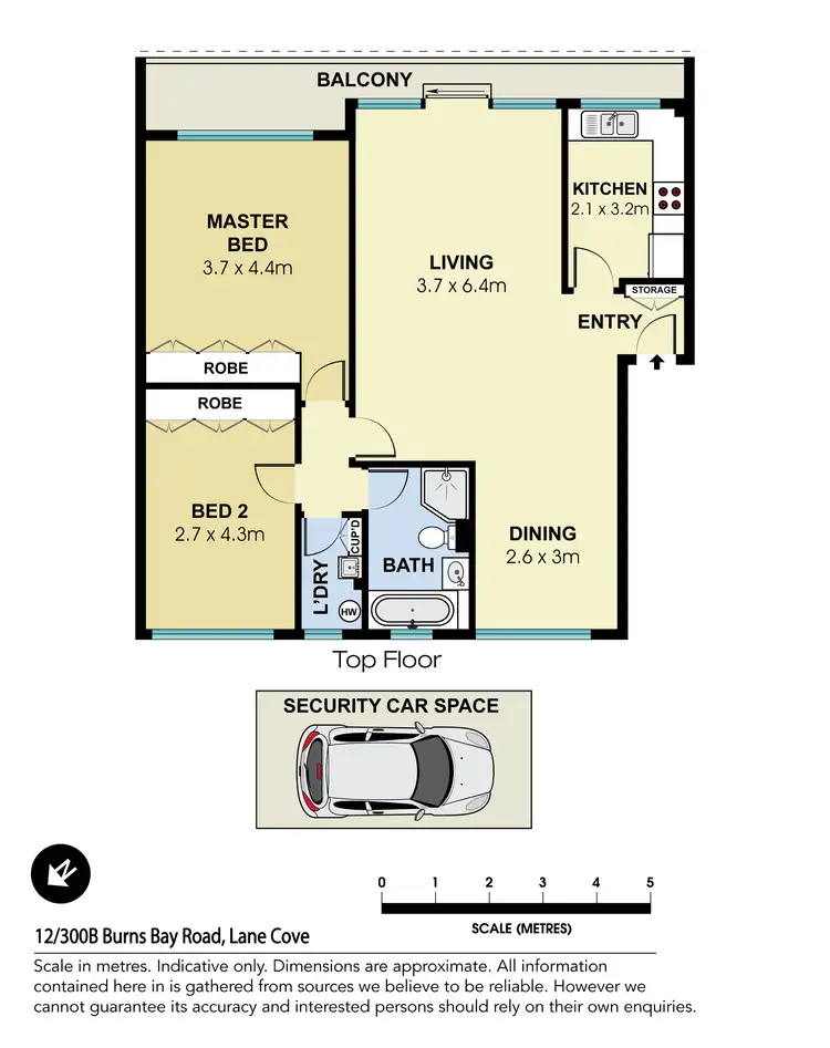 Floorplan of Homely apartment listing, 12/300B Burns Bay Road, Lane Cove NSW 2066