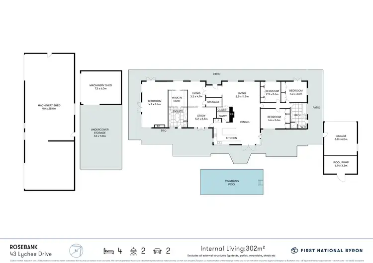 Floorplan of Homely rural property listing, 43 Lychee Drive, Rosebank NSW 2480