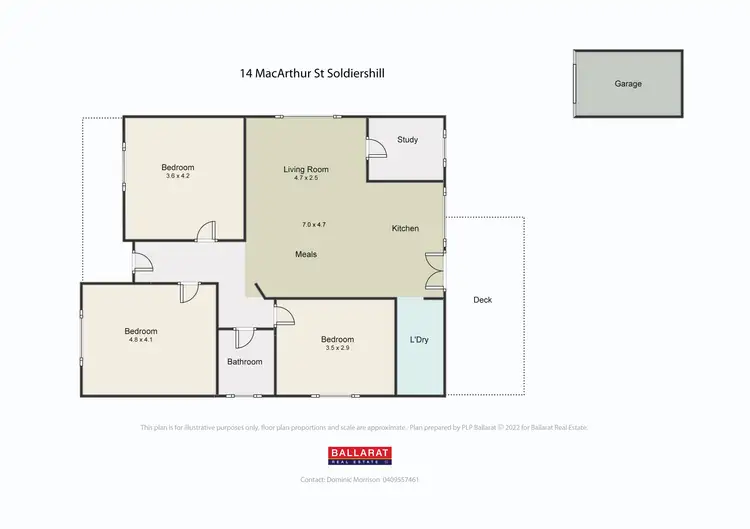 Floorplan of Homely house listing, 14 MacArthur Street, Soldiers Hill VIC 3350