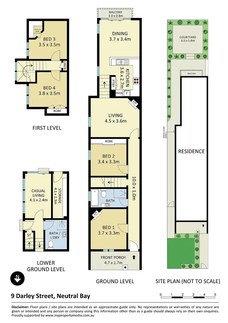 Floorplan of Homely semi-detached listing, 9 Darley Street, Neutral Bay NSW 2089