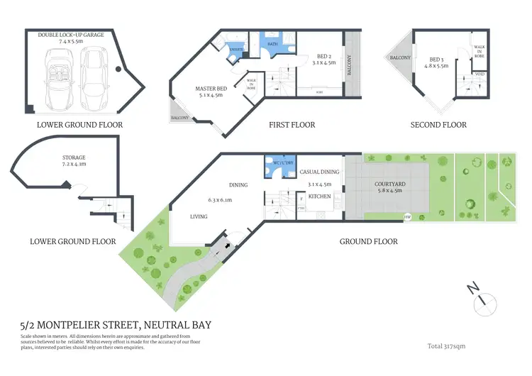 Floorplan of Homely townhouse listing, 5/2 Montpelier Street, Neutral Bay NSW 2089