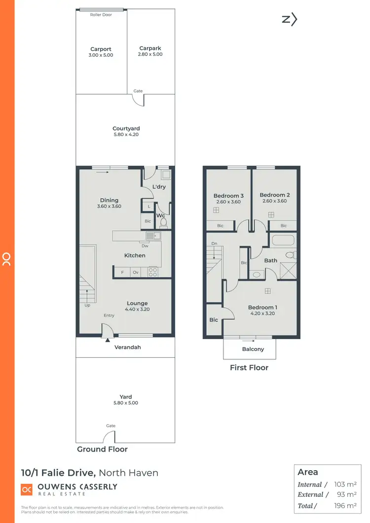 Floorplan of Homely townhouse listing, 10/1 Falie Drive, North Haven SA 5018