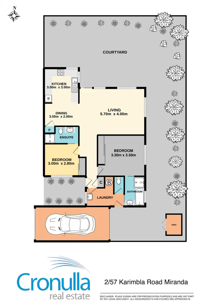 Floorplan of Homely villa listing, 2/57 Karimbla Road, Miranda NSW 2228