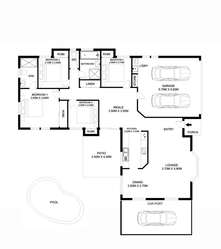 Floorplan of Homely house listing, 4 Calrossy Street, Boondall QLD 4034