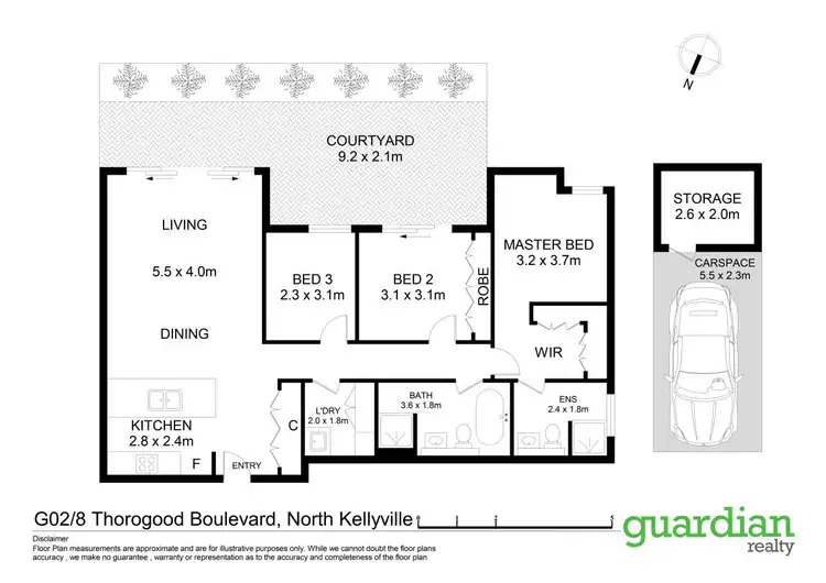 Floorplan of Homely apartment listing, 2/8 Thorogood Boulevard, North Kellyville NSW 2155