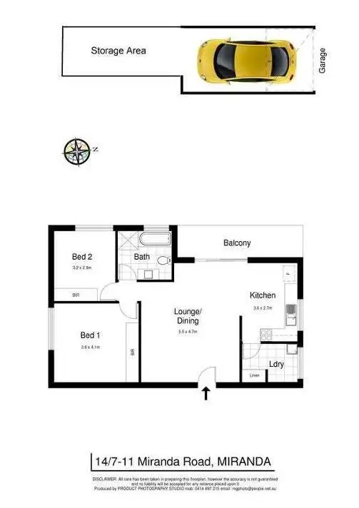 Floorplan of Homely apartment listing, 14/7-11 Miranda Road, Miranda NSW 2228