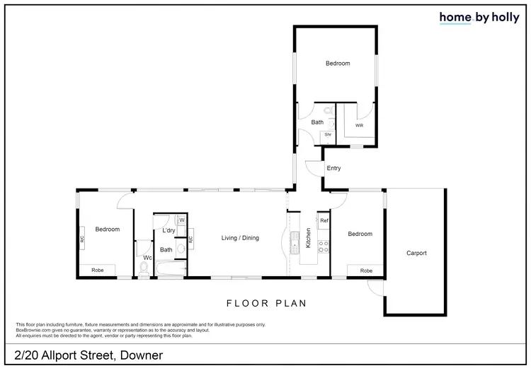 Floorplan of Homely house listing, 2/20 Allport Street, Downer ACT 2602
