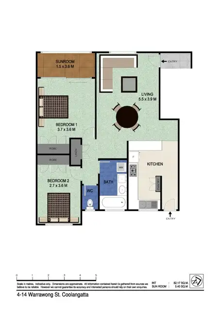 Floorplan of Homely unit listing, 4/14 Warrawong Street, Coolangatta QLD 4225