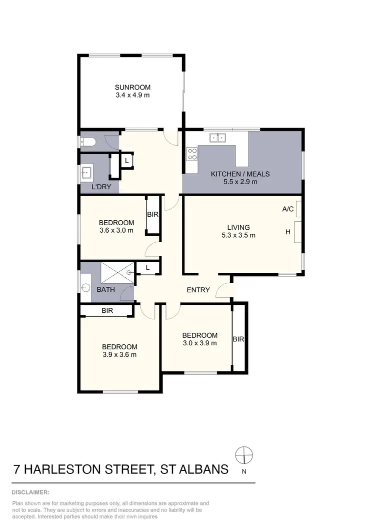 Floorplan of Homely house listing, 7 Harleston Street, St Albans VIC 3021