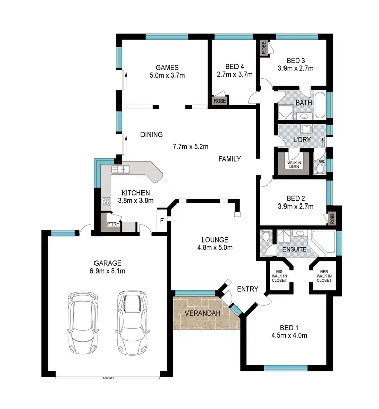 Floorplan of Homely house listing, 9 Jadeite Street, Australind WA 6233