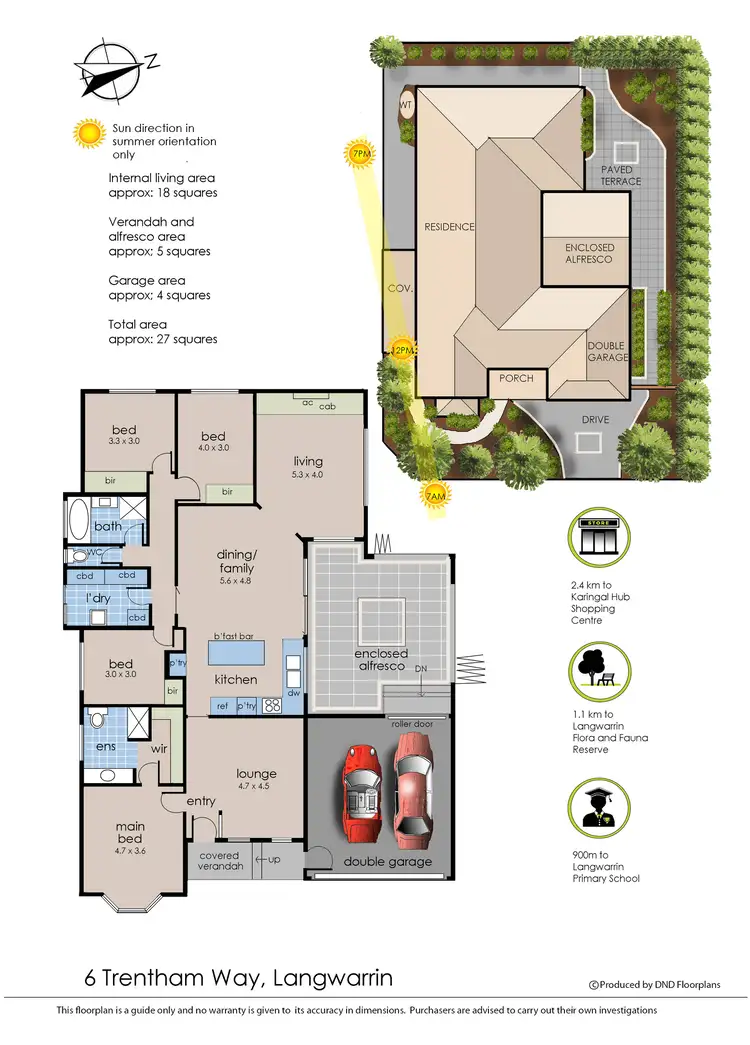 Floorplan of Homely house listing, 6 Trentham Way, Langwarrin VIC 3910