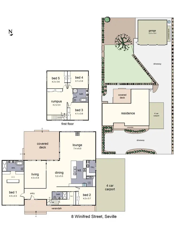 Floorplan of Homely house listing, 8 Winifred Street, Seville VIC 3139