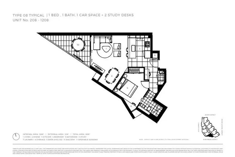 Floorplan of Homely unit listing, 608/232 Wellington Road, Kangaroo Point QLD 4169