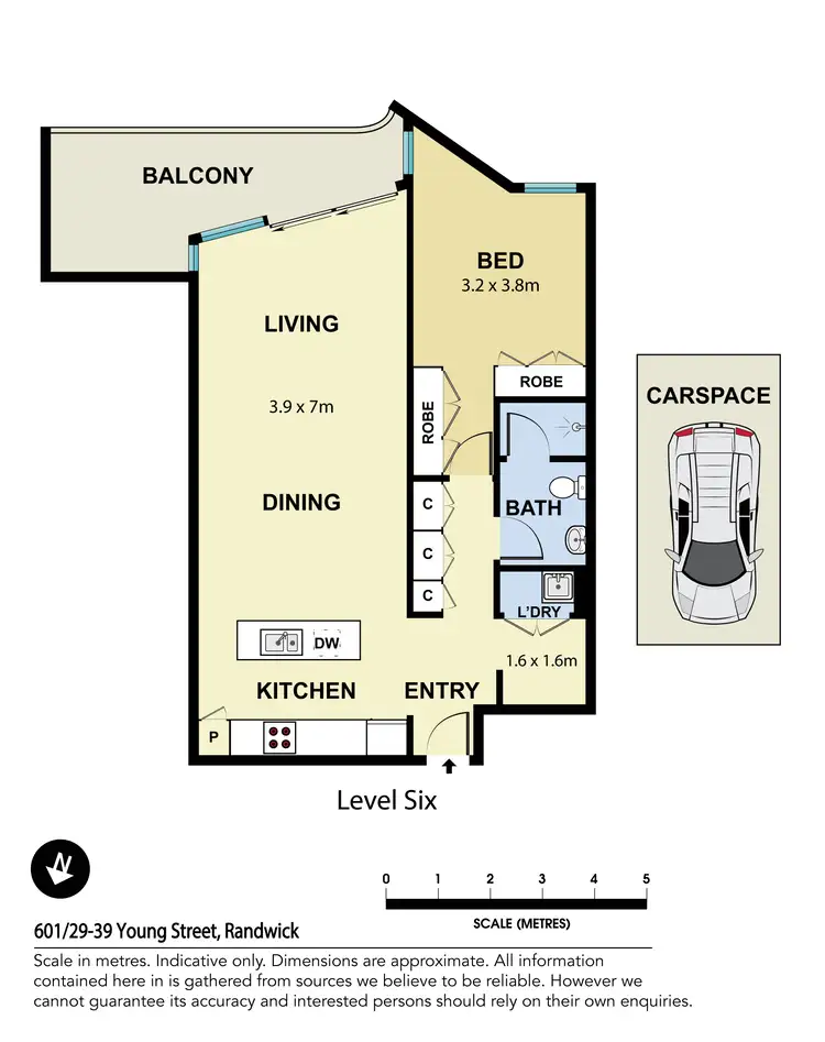 Floorplan of Homely apartment listing, 601/29-39 Young Street, Randwick NSW 2031