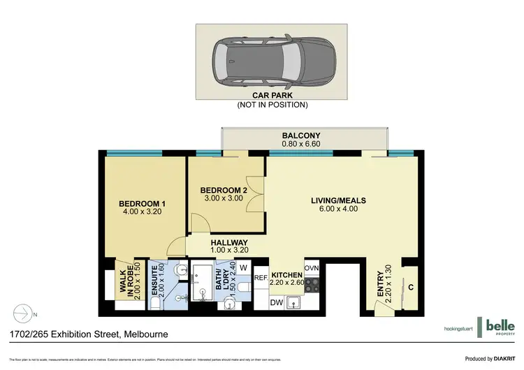 Floorplan of Homely apartment listing, 1702/265 Exhibition Street, Melbourne VIC 3000