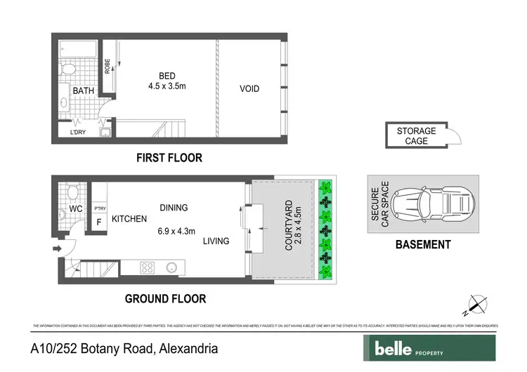 Floorplan of Homely apartment listing, A10/252 Botany Road, Alexandria NSW 2015