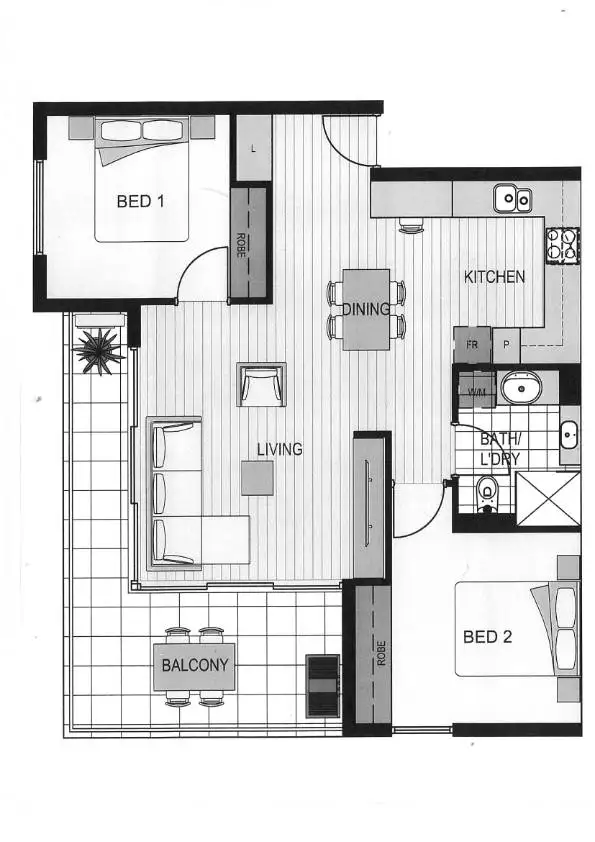 Floorplan of Homely apartment listing, 14/24 Flinders Lane, Rockingham WA 6168