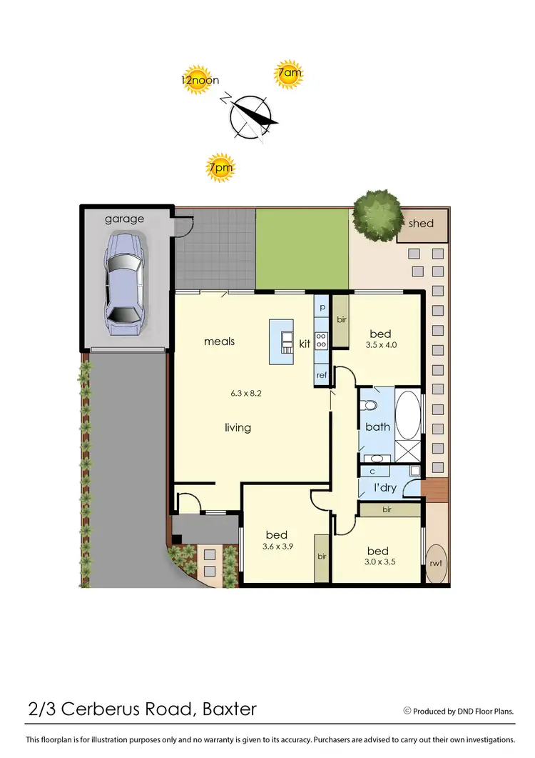 Floorplan of Homely unit listing, 2/3 Cerberus Road, Baxter VIC 3911