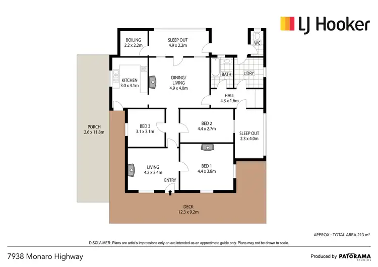 Floorplan of Homely rural property listing, 7938 Monaro Highway, Williamsdale NSW 2620