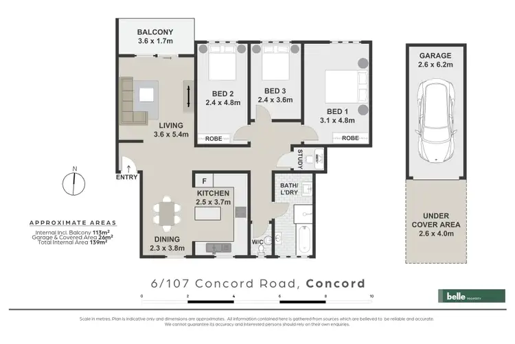 Floorplan of Homely unit listing, 6/107 Concord Road, Concord NSW 2137