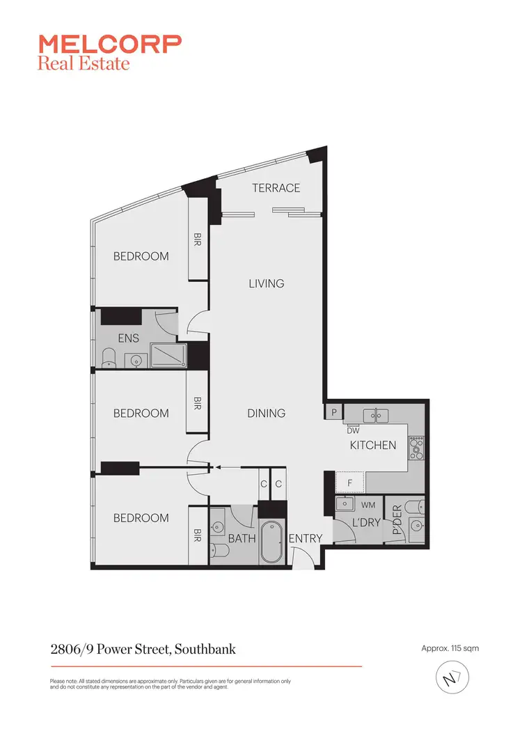 Floorplan of Homely apartment listing, 2806/9 Power Street, Southbank VIC 3006