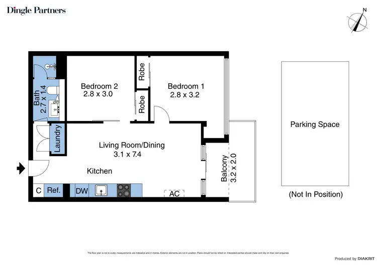 Floorplan of Homely apartment listing, 2602B/11 Rose Lane, Melbourne VIC 3000