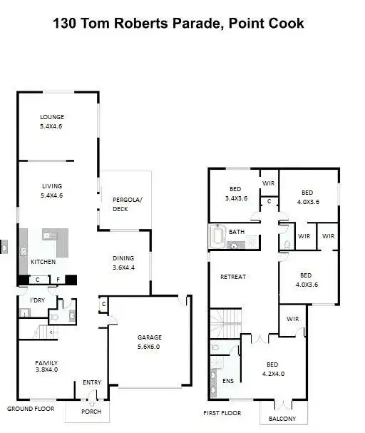 Floorplan of Homely house listing, 130 Tom Roberts Parade, Point Cook VIC 3030