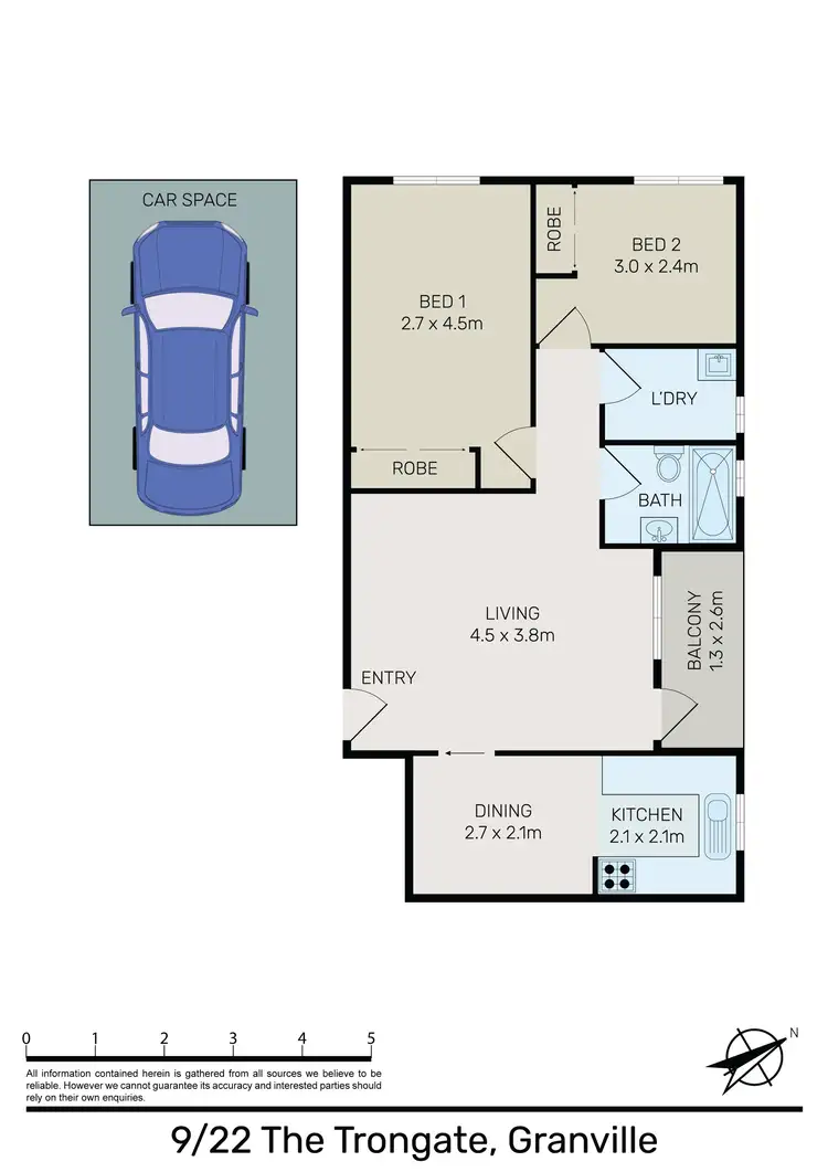 Floorplan of Homely unit listing, 9/22 The Trongate, Granville NSW 2142