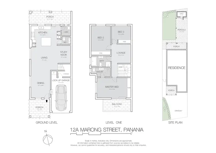 Floorplan of Homely semi-detached listing, 12a Marong Street, Panania NSW 2213