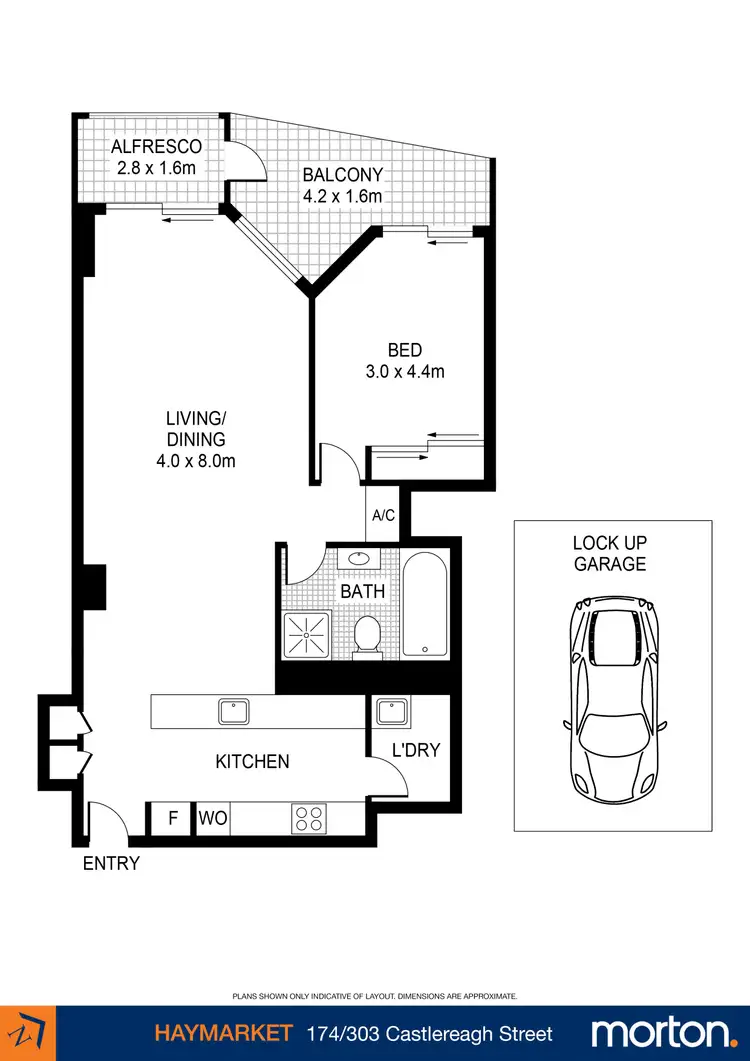 Floorplan of Homely apartment listing, 174/303 Castlereagh Street, Haymarket NSW 2000