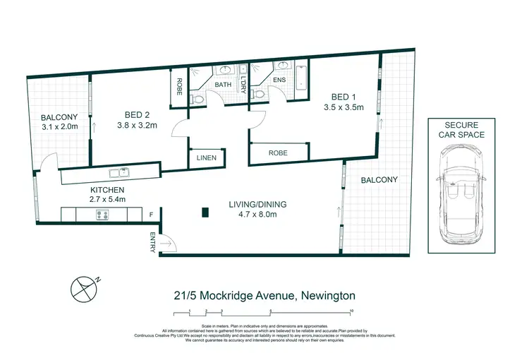 Floorplan of Homely apartment listing, 21/5 Mockridge Avenue, Newington NSW 2127