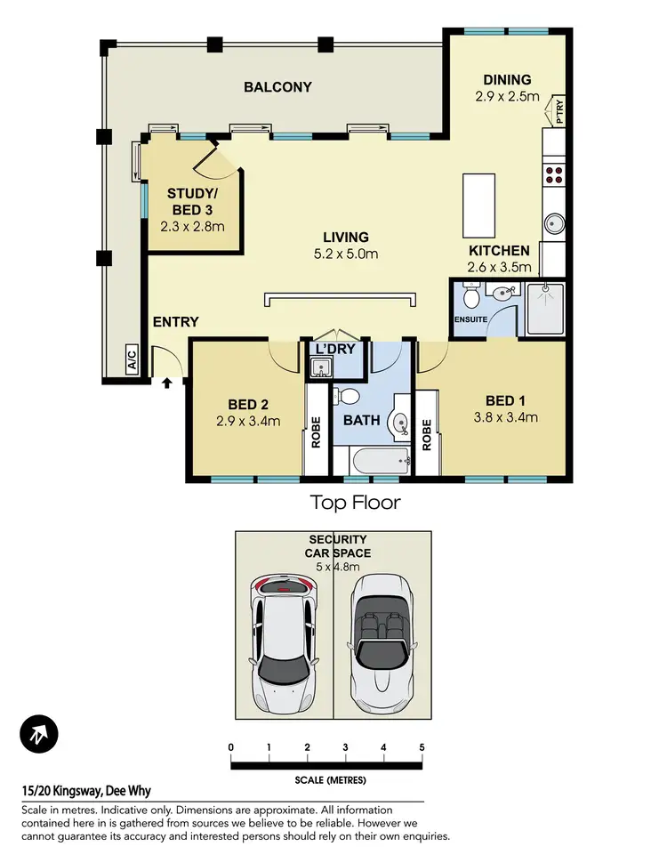 Floorplan of Homely unit listing, 15/20 Kingsway, Dee Why NSW 2099