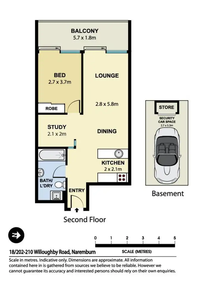 Floorplan of Homely apartment listing, 18/202-210 Willoughby Road, Naremburn NSW 2065