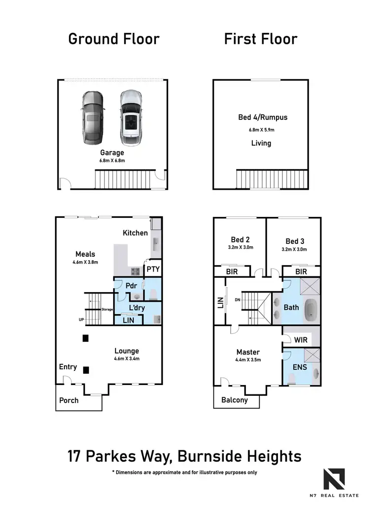 Floorplan of Homely townhouse listing, 17 Parkes Way, Burnside Heights VIC 3023