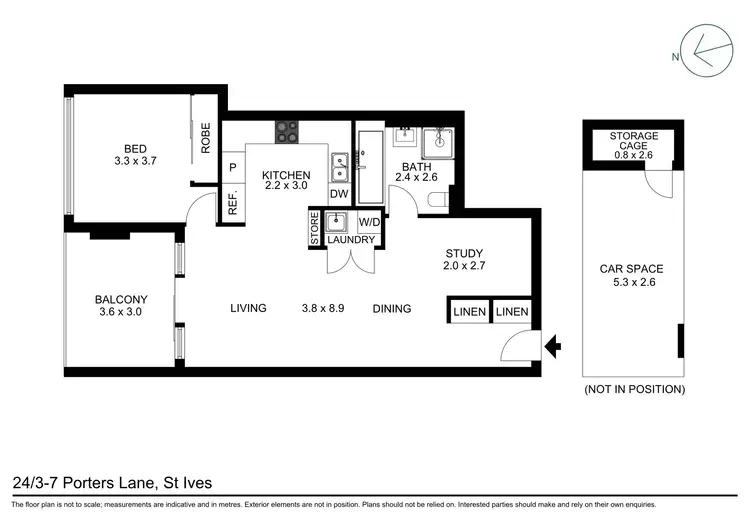 Floorplan of Homely apartment listing, 24/3-7 Porters Lane, St Ives NSW 2075