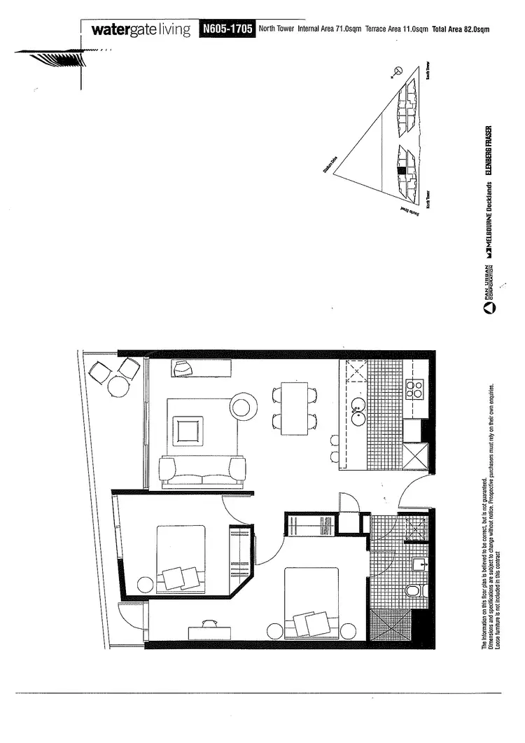Floorplan of Homely apartment listing, 1605/18 Waterview Walk, Docklands VIC 3008