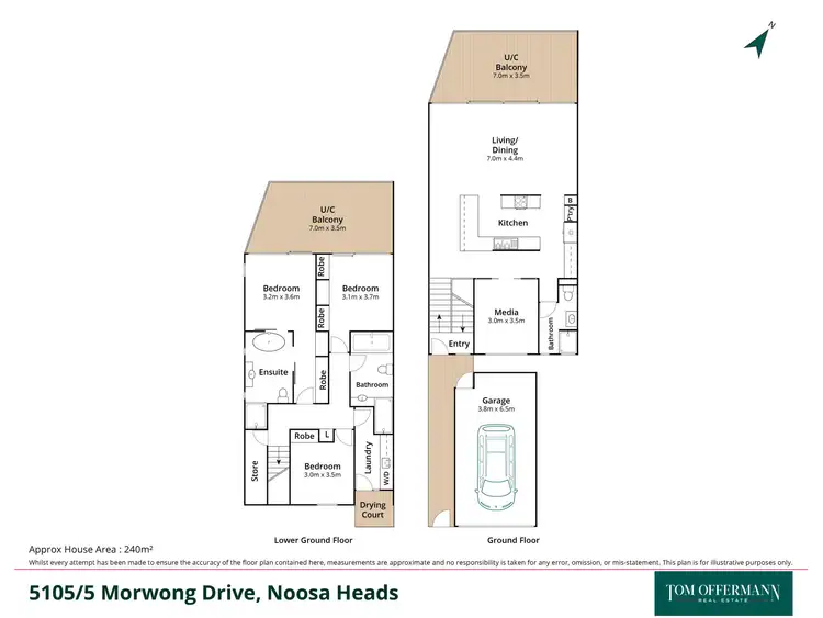 Floorplan of Homely unit listing, 5105/5 Morwong Drive, Noosa Heads QLD 4567