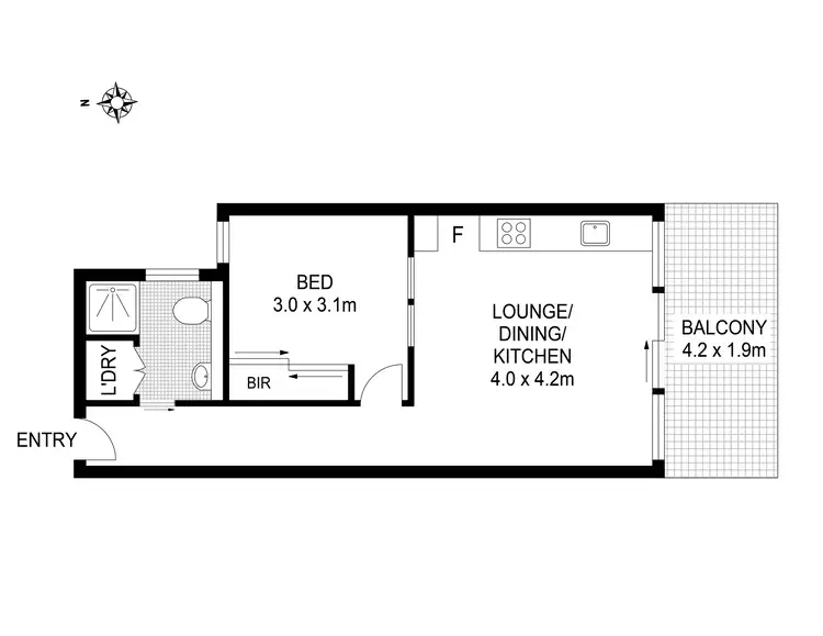 Floorplan of Homely apartment listing, 308/24 Becket Avenue, Bentleigh East VIC 3165