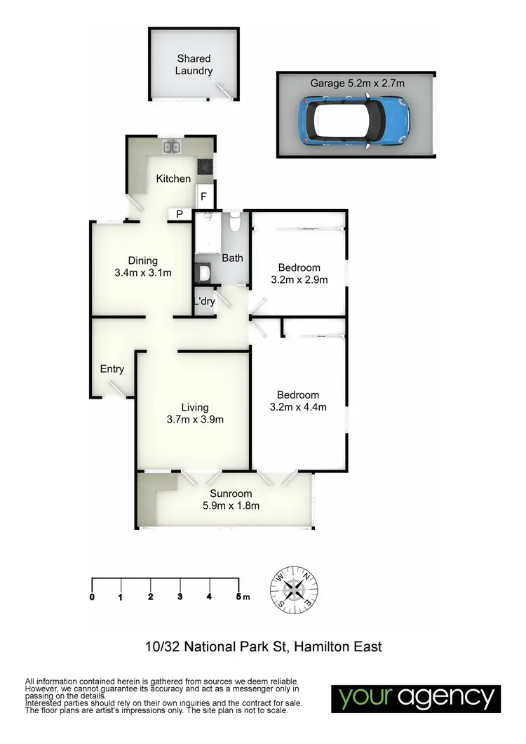 Floorplan of Homely apartment listing, 10/32 National Park Street, Hamilton East NSW 2303