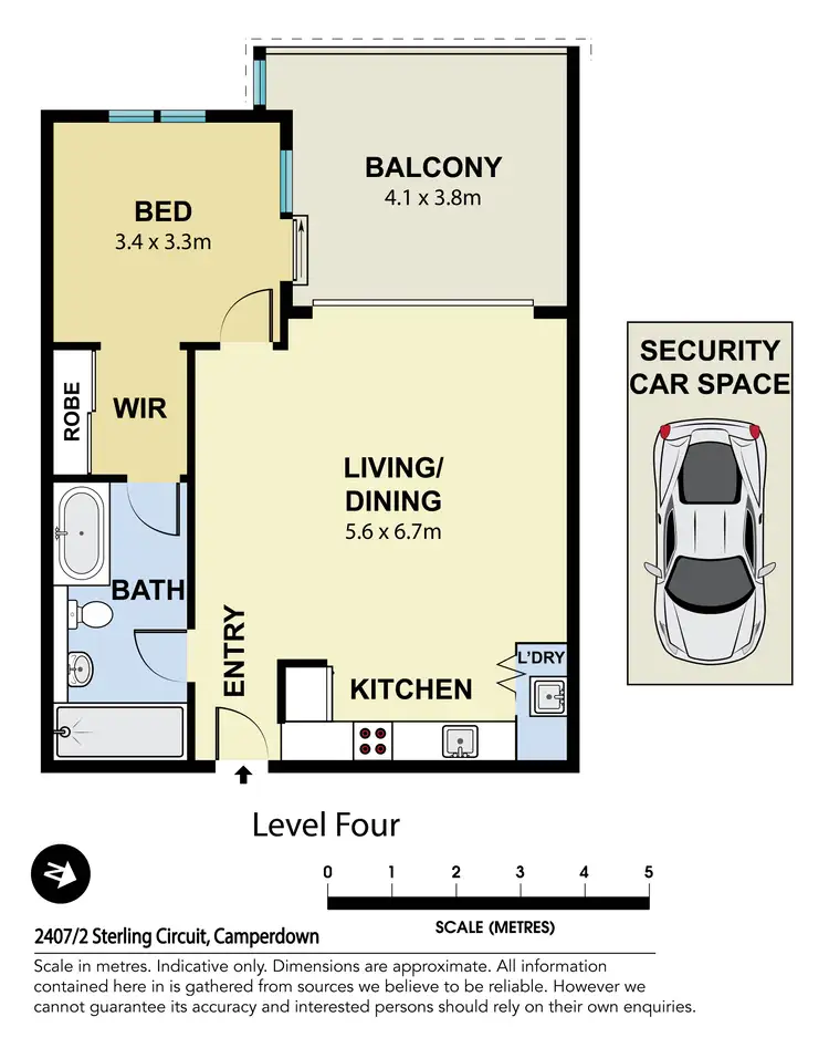 Floorplan of Homely apartment listing, 2407/4 Sterling Circuit, Camperdown NSW 2050