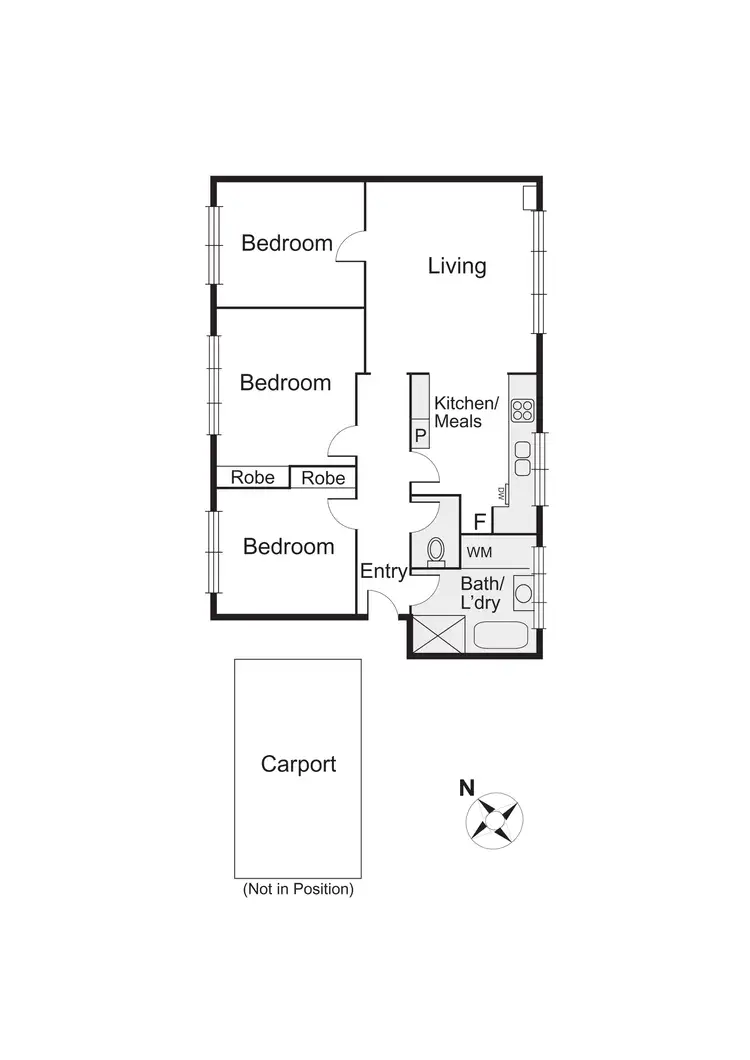 Floorplan of Homely unit listing, 1/208 Tennyson Street, Elwood VIC 3184