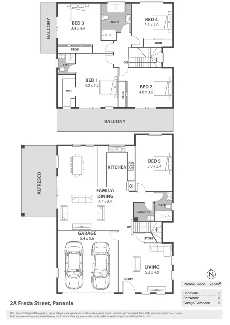Floorplan of Homely semi-detached listing, 2A Freda Street, Panania NSW 2213