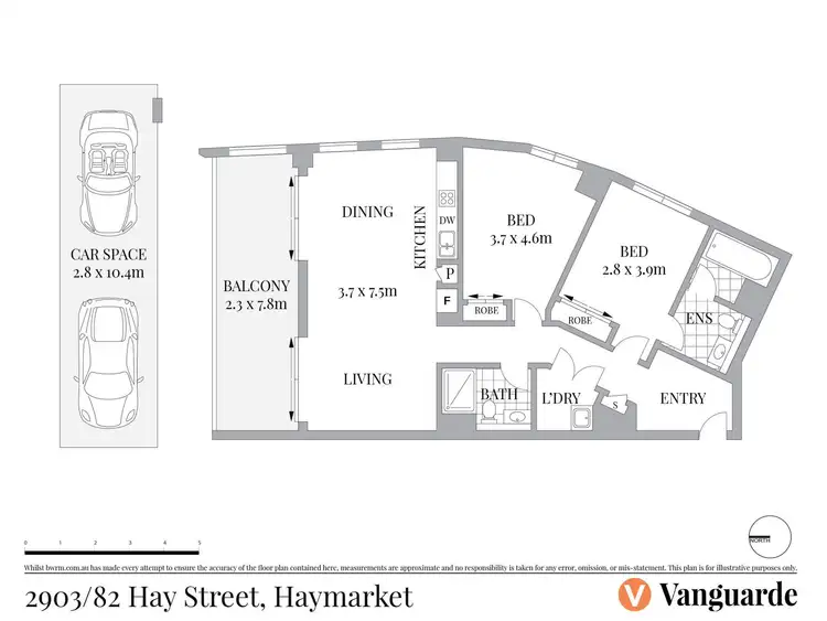 Floorplan of Homely apartment listing, 2903/82 Hay Street, Sydney NSW 2000