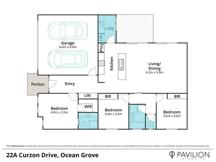 Floorplan of Homely house listing, 22A Curzon Drive, Ocean Grove VIC 3226