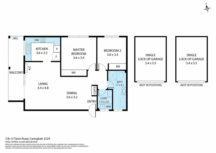 Floorplan of Homely unit listing, 7/8-12 Taren Road, Caringbah NSW 2229