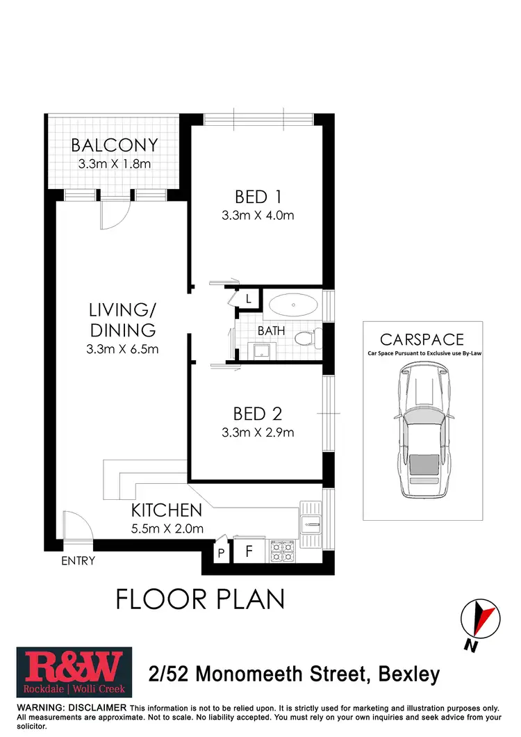 Floorplan of Homely unit listing, 2/52 Monomeeth Street, Bexley NSW 2207