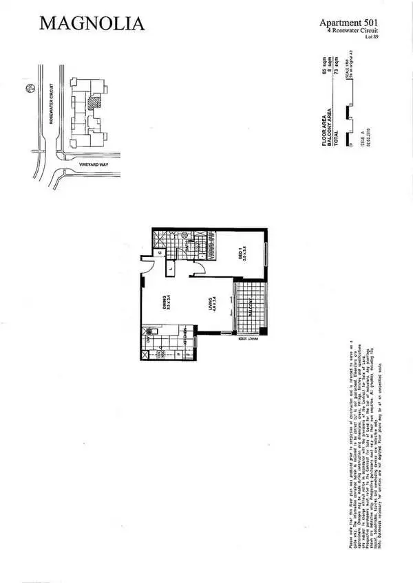 Floorplan of Homely apartment listing, 501/4 Rosewater Circuit, Breakfast Point NSW 2137